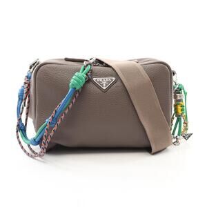 Prada Vitello Daino Shoulder Bag beige leather